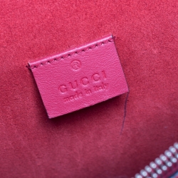 Pre Owned حقيبة كتف غوتشي Dionysus  متوسطة سويدي وكانفاس سوبريم GG حمراء / بيج