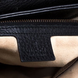 Pre Owned Gucci Black Leather 1973 Bucharest Exclusive Chain Shoulder Bag