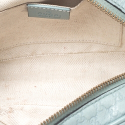 Pre Owned Gucci Mint Green Microguccissima Leather Sunshine Disco Crossbody Bag