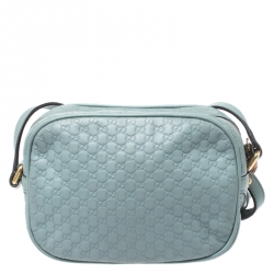 Pre Owned Gucci Mint Green Microguccissima Leather Sunshine Disco Crossbody Bag