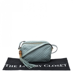 Pre Owned Gucci Mint Green Microguccissima Leather Sunshine Disco Crossbody Bag