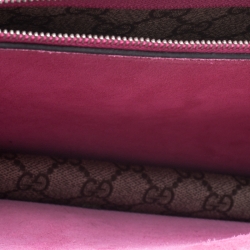 Pre Owned حقيبة كتف غوتشي Dionysus  مزخرفة كريستال سويدي وكانفاس سوبريم GG بيج/ وردية