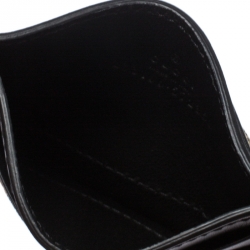 Gucci Black/Beige GG Supreme Canvas Bees Card Holder