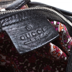 Pre Owned Gucci Black Leather Large Babouska Hobo