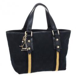 Pre Owned Gucci Black Monogram Jolicoeur Mini Tote