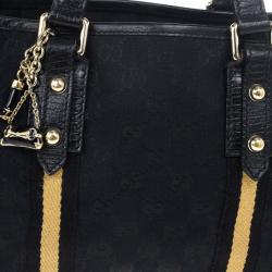 Pre Owned Gucci Black Monogram Jolicoeur Mini Tote