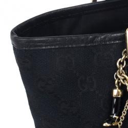 Pre Owned Gucci Black Monogram Jolicoeur Mini Tote