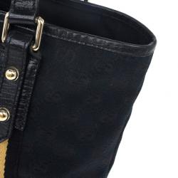 Pre Owned Gucci Black Monogram Jolicoeur Mini Tote