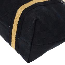 Pre Owned Gucci Black Monogram Jolicoeur Mini Tote