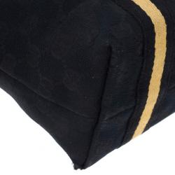 Pre Owned Gucci Black Monogram Jolicoeur Mini Tote