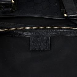 Pre Owned Gucci Black Monogram Jolicoeur Mini Tote