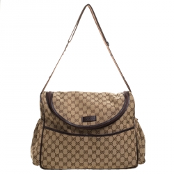 Gucci canvas hot sale diaper bag