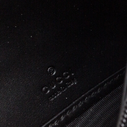 Gucci Black Guccissima Leather GG Icon Continental Wallet