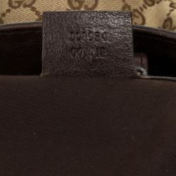 Pre Owned Gucci Monogram GG Canvas Interlocking Medium Tote With Interlocking G Ornament and Studs
