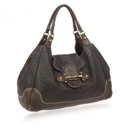 Pre Owned Gucci Brown Guccissima Leather New Pelham Large Shoulder Bag