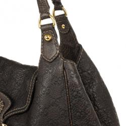 Pre Owned Gucci Brown Guccissima Leather New Pelham Large Shoulder Bag