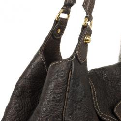 Pre Owned Gucci Brown Guccissima Leather New Pelham Large Shoulder Bag