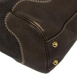 Pre Owned Gucci Brown Guccissima Leather New Pelham Large Shoulder Bag