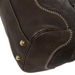 Pre Owned Gucci Brown Guccissima Leather New Pelham Large Shoulder Bag