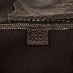 Pre Owned Gucci Brown Guccissima Leather New Pelham Large Shoulder Bag
