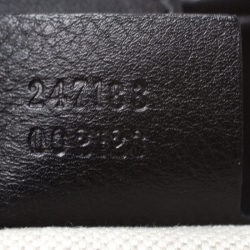 Pre Owned Gucci Black Leather Medium GG Running Tote