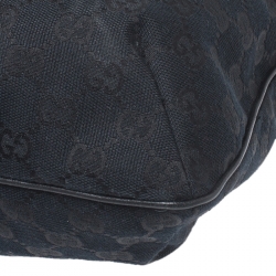 Pre Owned حقيبة غوتشي وشاح Positano كانفاس GG سوداء