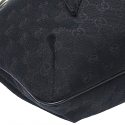 Pre Owned حقيبة غوتشي وشاح Positano كانفاس GG سوداء