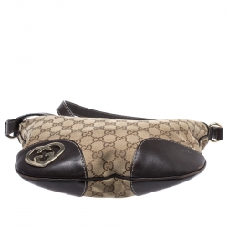 Pre Owned Gucci Beige/Ebony GG Canvas Lovely Crossbody Bag
