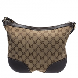 Pre Owned Gucci Beige/Ebony GG Canvas Lovely Crossbody Bag