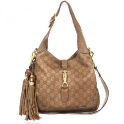 مملوكة مسبقًا Gucci Tan Guccissima Leather New Jackie Medium Shoulder Bag