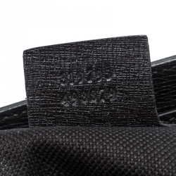 Pre Owned Gucci Black Leather Medium Bright Bit Tote