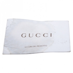 Pre Owned حقيبة كتف غوتشي هورسبيت New Pelham كبيرة جلد وكانفاس GG بنية/ رمادية