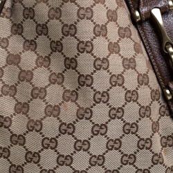مملوكة مسبقًا Gucci Beige/Brown GG Canvas Medium Grommet Pelham Shoulder Bag