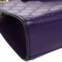 مملوكة مسبقًا Gucci Purple Guccissima Leather Small Emily Chain Shoulder Bag