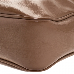 Pre Owned حقيبة كتف غوتش ديسكو سوهو صغيرة جلد لامع بيج