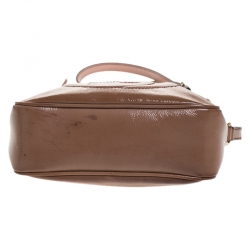 Pre Owned حقيبة كتف غوتش ديسكو سوهو صغيرة جلد لامع بيج