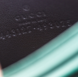 Gucci Green Leather GG Marmont Card Holder