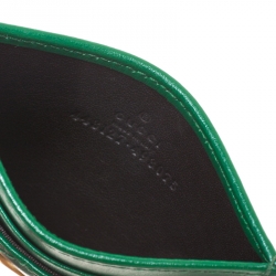 Gucci Green Leather GG Marmont Card Holder