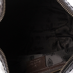 Pre Owned حقيبة غوتشي Babouska Heart كانفاس مقوى كريستال GG بنية