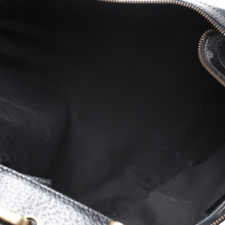 Pre Owned حقيبة غوتشي Pelham  مرصعة كبيرة جلد وكانفاس GG سوداء