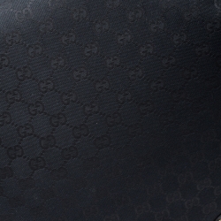 Pre Owned حقيبة غوتشي Pelham  مرصعة كبيرة جلد وكانفاس GG سوداء