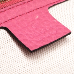 Pre Owned Gucci Pink Leather Medium Tassel New Bamboo Top Handle Bag