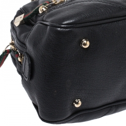 مملوكة مسبقًا حقيبة غوتشي Capri Bowler جلد سوداء