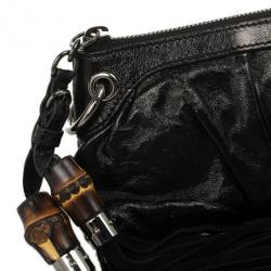 مملوكة مسبقًا Gucci Black Bamboo Tassels Clutch