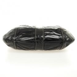 مملوكة مسبقًا Gucci Black Patent Leather Snow Glam Medium Hobo Bag