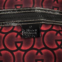 مملوكة مسبقًا Gucci Black Patent Leather Snow Glam Medium Hobo Bag