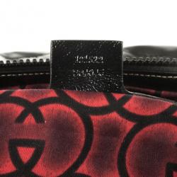 مملوكة مسبقًا Gucci Black Patent Leather Snow Glam Medium Hobo Bag