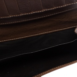 Gucci Brown GG Canvas and Leather Trim G Continental Wallet