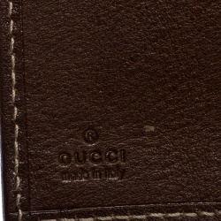 Gucci Brown GG Canvas and Leather Trim G Continental Wallet