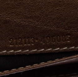 Gucci Brown GG Canvas and Leather Trim G Continental Wallet